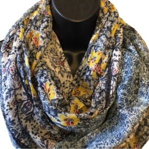 Loft Mixed Print Paisley Infinity Scarf